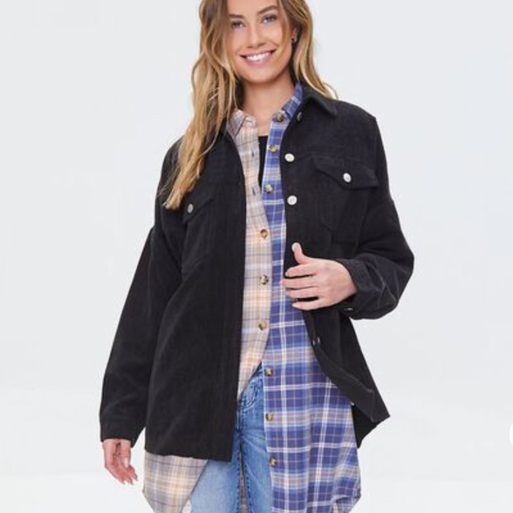 Forever 21 Oversized Corduroy Button-Front Shacket